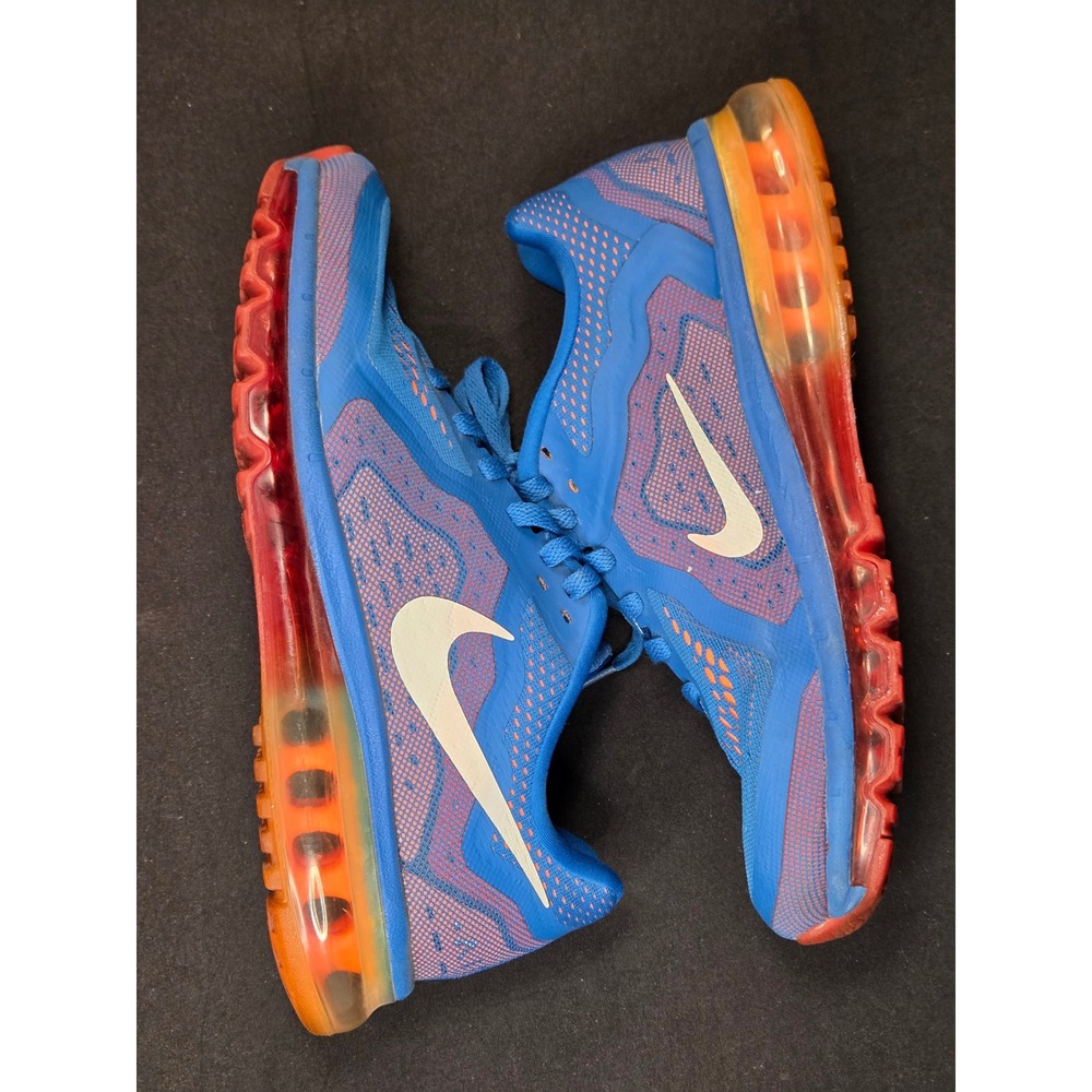Nike Air Max 2014 Mens Running Shoes Game Royal Atomic Orange 621077-401 Size 9